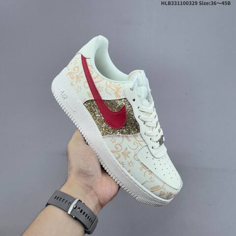 Nike Air Force 1 07 Black White Yellow Red Gold EU 36 45 Sneaker EU 36-45 - Unisex (BS-61040)