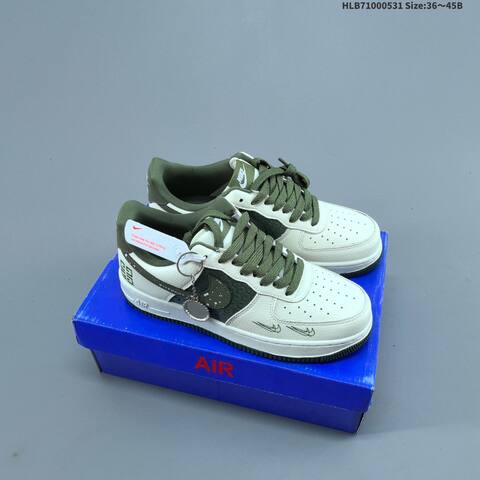 Nike Air Force 1 07 Low Off White Navy Blue Silver EU 36-45 Sneaker - Unisex (BS-60046)