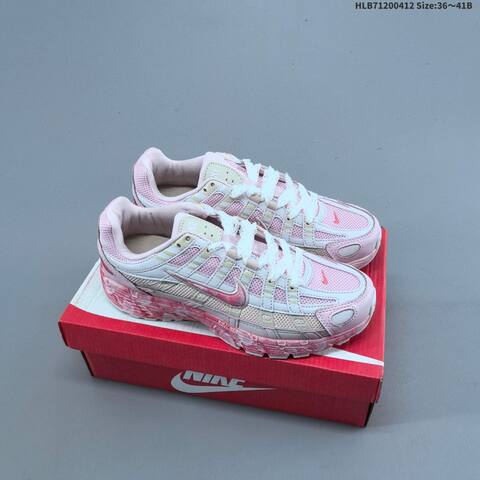 Nike P-6000 White Black Pink Beige EU 36-41 Running Shoe - Unisex (BS-60788)