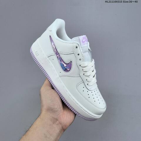 Nike Air Force 1 Low Off White Pink Purple White EU 36-40 Sneaker - Unisex (BS-61306)