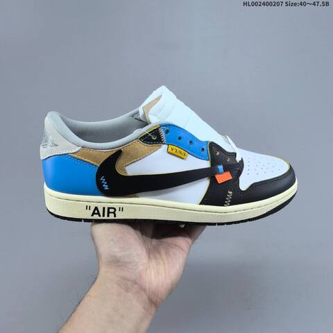 Travis Scott x Off White x Air Jordan 1 Low AIR JORDAN 1 Aj1 Lifestyle (BS-66670)