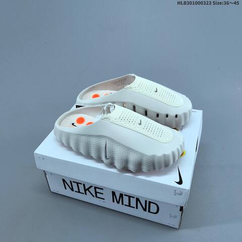 Nike Mind 001 Recovery Slide Off White Black Silver Orange EU 36-45 Slides - Unisex (BS-61178)