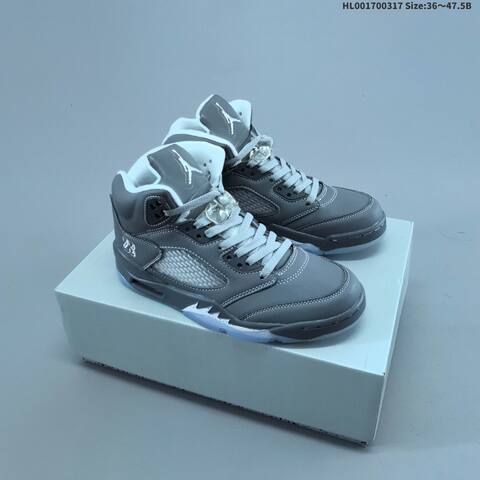 Air Jordan 5 Retro Wolf Grey Replica AIR JORDAN 5 Aj5 Lifestyle (BS-66521)
