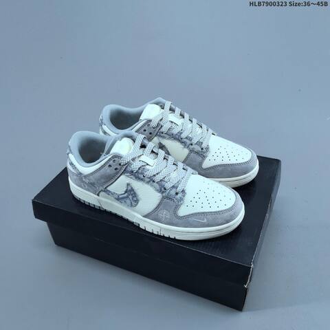 Nike Dunk SB Low Off White Gray Silver Gold EU 36-45 Skate Shoe - Unisex (BS-61175)