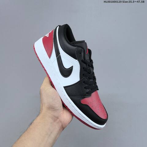 Air Jordan 1 Low Bred Toe AIR JORDAN 1 Aj1 Lifestyle (BS-66773)