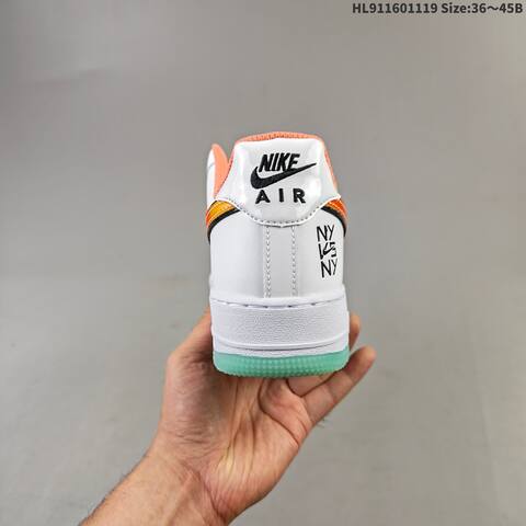 Nike Air Force 1 07 White Orange Light Green EU 36-45 Sneaker - Unisex (BS-63441)