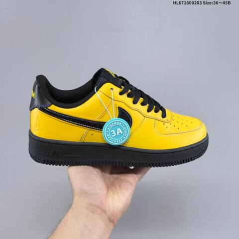 Nike Air Force 1 07 Low Yellow Black EU 36-45 Sneaker - Unisex (BS-61553)