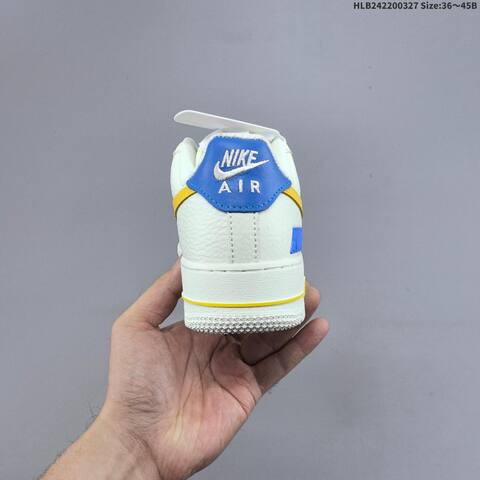 Nike Air Force 1 07 FZ1151-100 Off White Yellow Blue EU 36-45 Sneaker - Unisex (BS-61098)