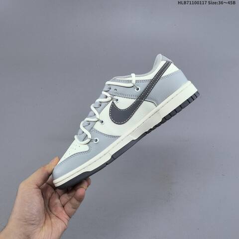 Nike Dunk Low White Grey Dark Grey EU 36-45 Skate Shoe - Unisex (BS-61948)