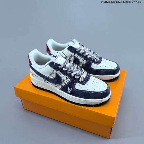 Nike Air Force 1 07 LV8 White Navy Red Black EU 36-45 Sneaker - Unisex (BS-62377)