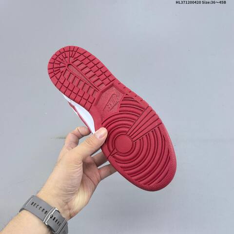 Nike Big Low White Red EU 36-45 Skate Shoe - Unisex (BS-60632)