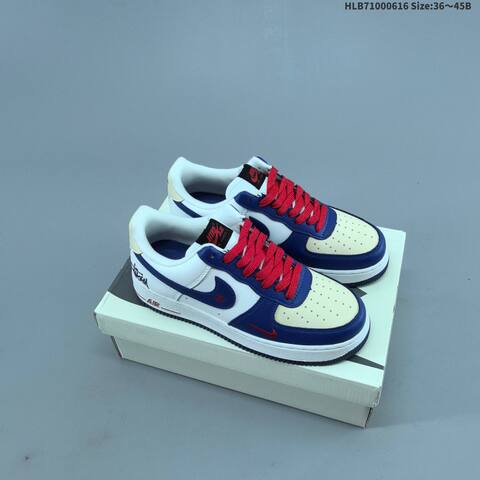 Nike Air Force 1 07 LV8 DQ6628 White Red Black Gold EU 36-45 Sneaker - Unisex (BS-59918)