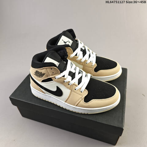 NIKE Air Jordan 1 Retro Mid AIR JORDAN 554724-174 36 36 5 37 5 38 38 5 3 Lifestyle - Women's (BS-67661)