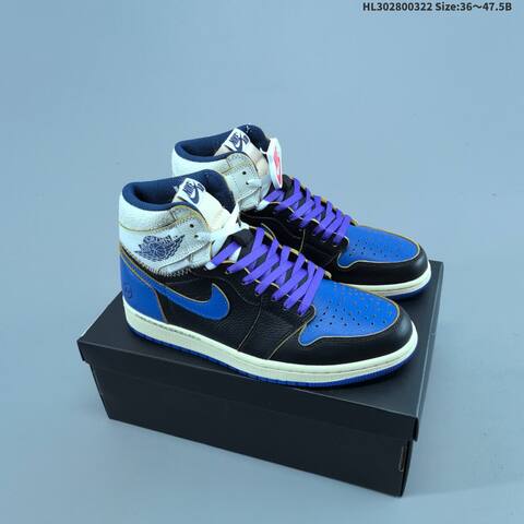 Union LA x Fragment Design x Air Jordan 1 Retro High OG Sport Royal A Lifestyle (BS-66471)