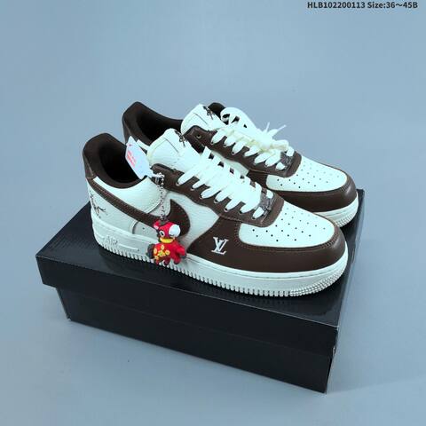 Nike Air Force 1 07 LV8 Off White Red Black Gold EU 36-45 Sneaker - Unisex (BS-62019)