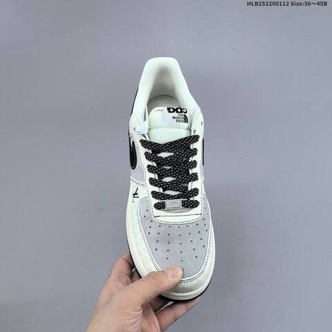 Nike Air Force 1 07 LV8 Off White Grey Black Red EU 36-45 Sneaker - Unisex (BS-62048)