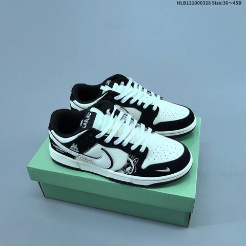 Nike Dunk Low Black White Red Yellow EU 36-45 Skate Shoe - Unisex (BS-61065)