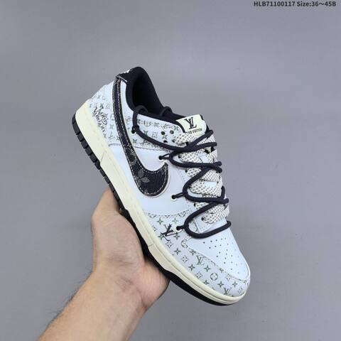 Nike Dunk Low White Grey Dark Grey EU 36-45 Skate Shoe - Unisex (BS-61948)