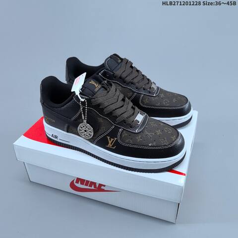 Nike Air Force 1 07 LV8 Black Grey White EU 36-45 Sneaker - Unisex (BS-62364)