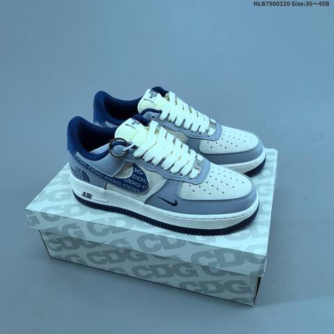 Nike Air Force 1 07 Low Supreme White Dark Green Grey EU 36-45 Sneaker - Unisex (BS-61231)