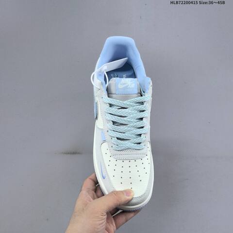 Nike Air Force 1 07 LV8 Off White Light Grey Light Blue EU 36-45 Sneaker - Unisex (BS-60715)