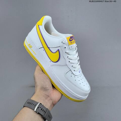 Nike Air Force 1 07 Black Purple Yellow White EU 36-45 Sneaker - Unisex (BS-60672)