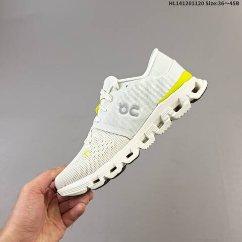 On Cloud X 4 Off White Neon Yellow EU 36-45 Running Shoe Running Sneakers - Unisex (BS-69798)