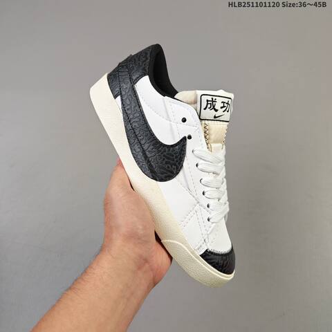 Nike Blazer Low 77 Jumbo White Black Red Sail EU 36 45 Skate Shoe EU 36-45 - Unisex (BS-63383)