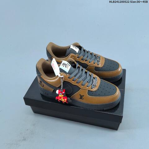 Nike Air Force 1 Low Brown Blue Green Orange Black EU 36-45 Skate Shoe - Unisex (BS-60223)