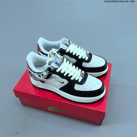 Nike Air Force 1 07 Off White White Black Red EU 36 45 Sneaker EU 36-45 - Unisex (BS-60497)