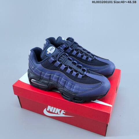 Nike Air Max 95 Navy Blue Black Silver EU 40-48 5 Running Shoe - Men's (BS-62283)