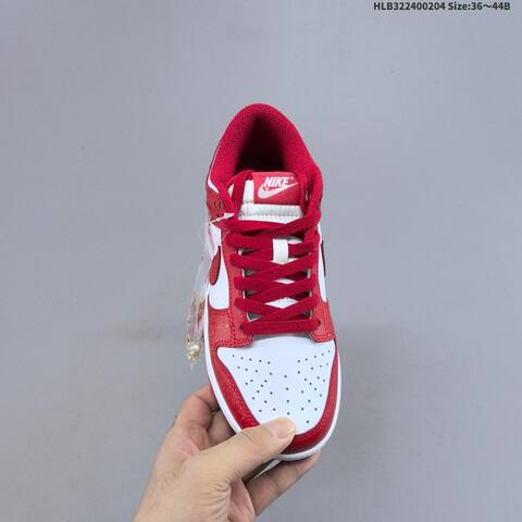 Nike Dunk Low White Red Gold EU 36-44 Skate Shoe - Unisex (BS-61542)