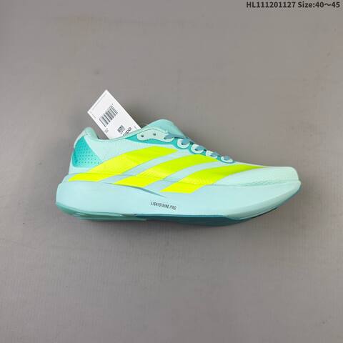 Adidas Adizero Evo SL JS4452 White Blue Mint Neon Yellow EU 40-45 Running Shoe - Men's (BS-65434)