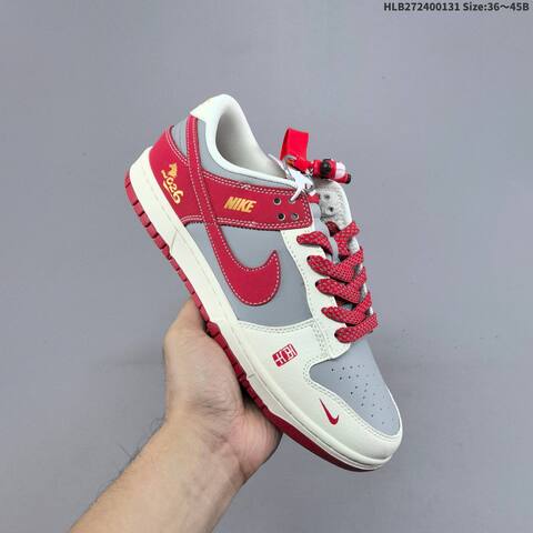 Nike Dunk Low Off White Burgundy Gold EU 36-45 Skate Shoe - Unisex (BS-61620)