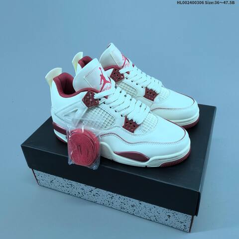 Air Jordan 4 Retro Sierra Red WMNS AIR JORDAN 4 Aj4 Lifestyle (BS-66617)