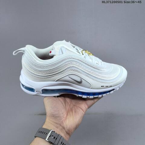 Nike Air Max 97 Black White Red Blue EU 36-45 Running Shoe - Unisex (BS-60561)