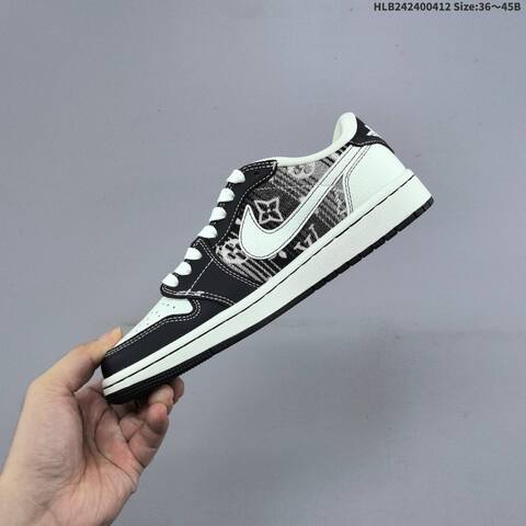 Nike Air Jordan 1 Low Travis Scott Louis Vuitton Blue White Black Beige EU 36-45 Sneaker - Unisex (BS-60796)