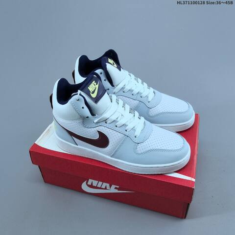 Nike Court Borough Mid White Grey Blue EU 36-45 Sneaker - Unisex (BS-61695)
