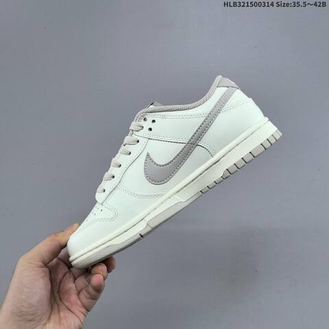 Nike SB Dunk Low Off White Light Grey Sail 35 5 42 Skate Shoe - Unisex (BS-61318)