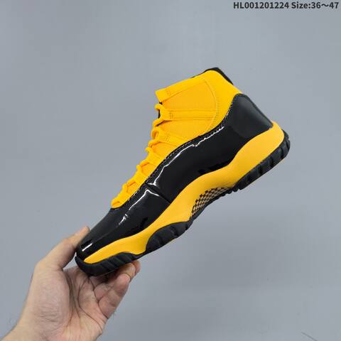 Air Jordan 11 Retro High Black Yellow AIR JORDAN 11 Aj11 Lifestyle (BS-67295)