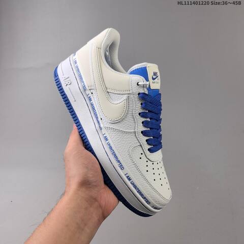 Nike Air Force 1 07 MTAA CQ0494 10 White Royal Blue EU 36 45 Sneaker EU 36-45 - Unisex (BS-62548)