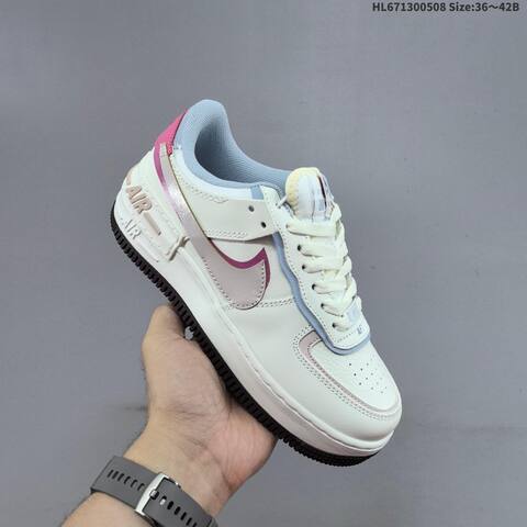 Nike WMNS Air Force 1 Shadow Sail Light Blue Pink Dark Brown EU 36-42 Sneaker - Unisex (BS-60435)