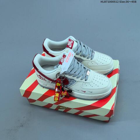 Nike Air Force 1 07 Low Year Of The Horse 2026 Sail Burgundy Gold Khaki Brown Red EU 36-45 Sneaker - Unisex (BS-60378)