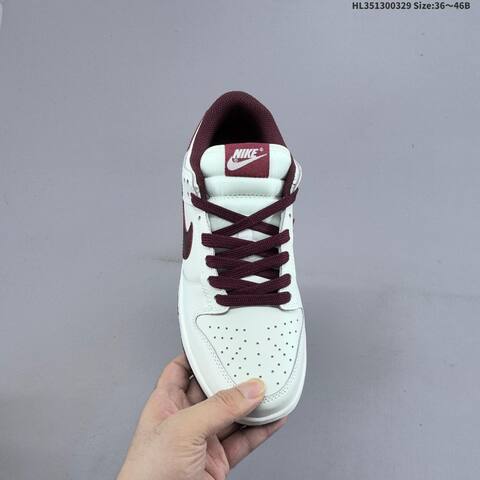 Nike Dunk Low Sail Dark Burgundy White EU 36-46 Skate Shoe - Unisex (BS-61045)