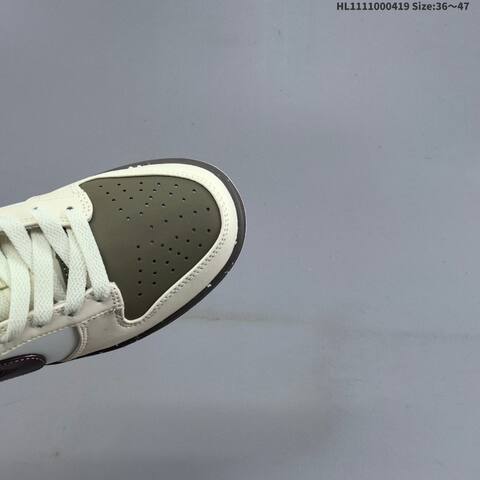 Nike SB Dunk Low Pro Cream Olive White Burgundy Leopard EU 36-47 Skate Shoe - Unisex (BS-60642)