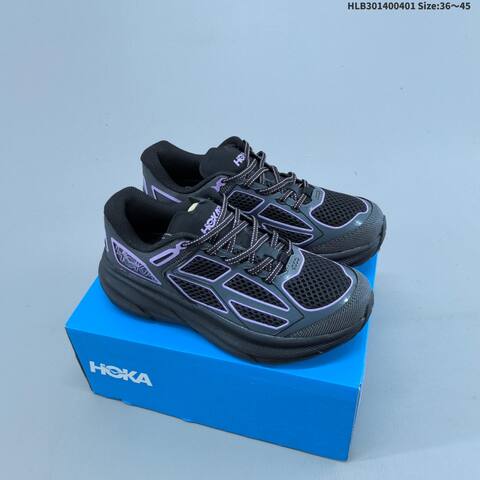 HOKA ONE ONE Clifton One9 Light White Cream Black EU 36-45 Running Shoe Running Sneakers - Unisex (BS-69363)