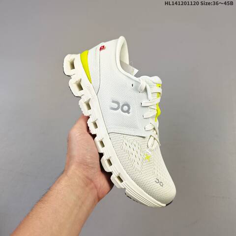 On Cloud X 4 Off White Neon Yellow EU 36-45 Running Shoe Running Sneakers - Unisex (BS-69798)