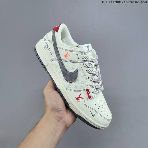 Nike Dunk SB Low Off White Grey Red Beige EU 36-45 Skate Shoe - Unisex (BS-61851)