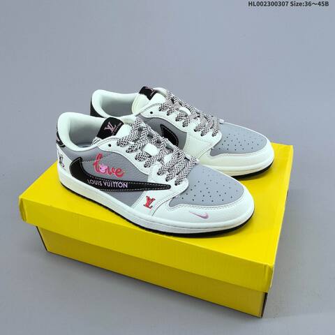 Louis Vuitton x Travis Scott x Air Jordan 1 Low Louis VuittonLV x AIR JORDAN AJ1 Lifestyle (BS-66606)