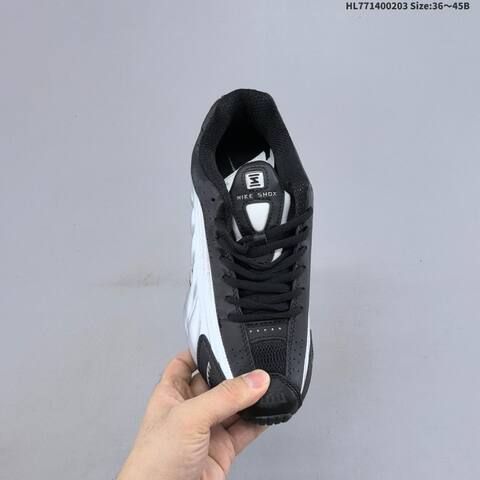Nike Shox R4 HQ1988-007 Black Silver White EU 36-45 Running Shoe - Unisex (BS-61555)